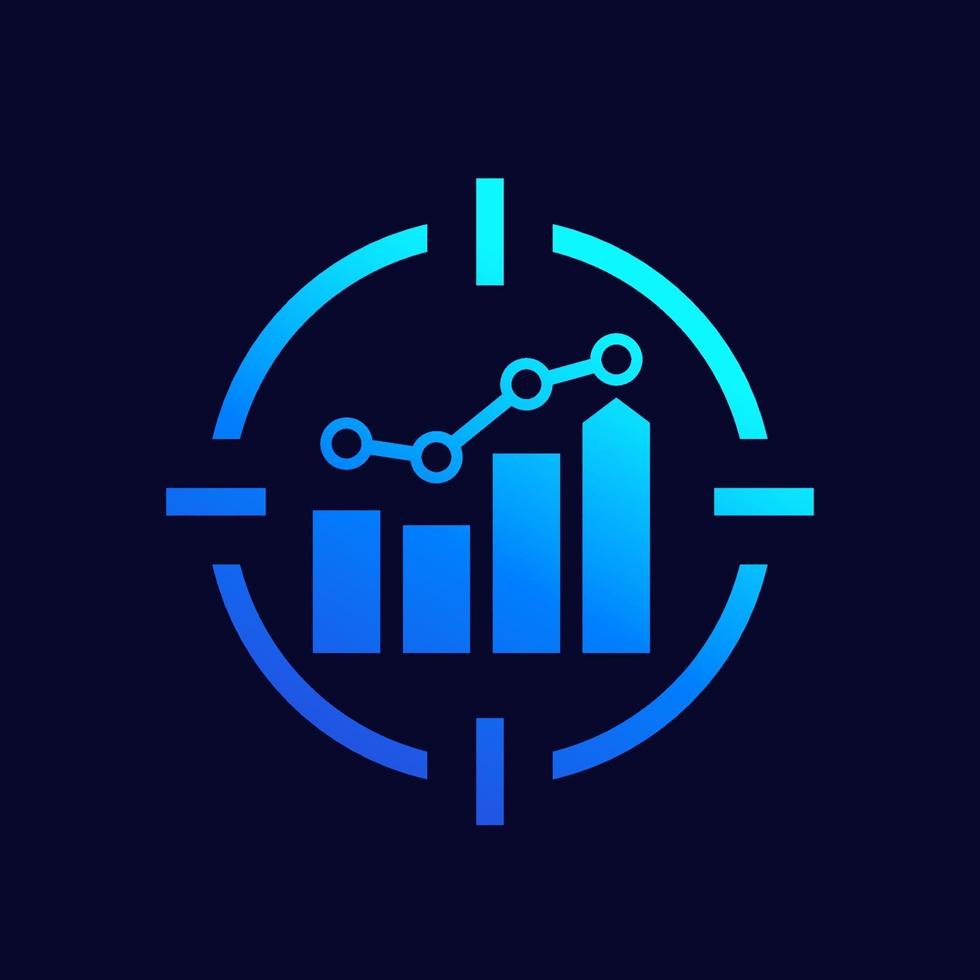 foco no crescimento, ícone de negócios vetor