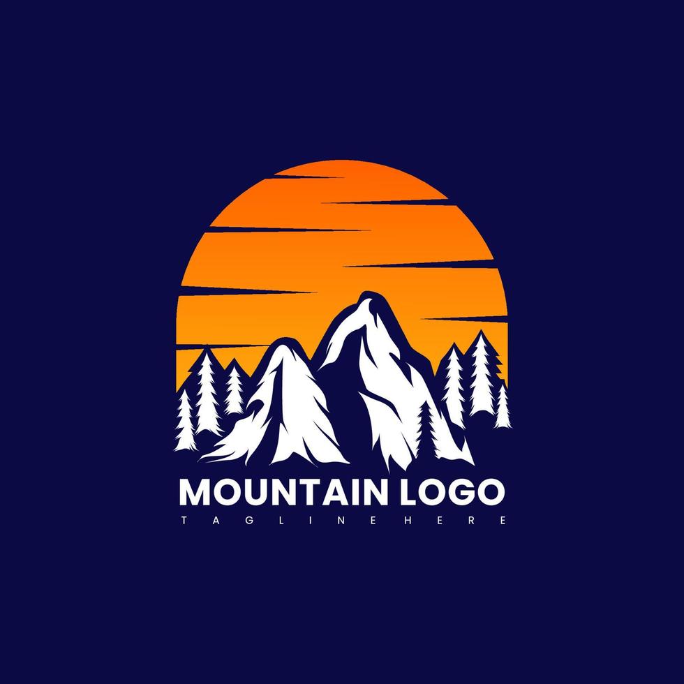 livre vetor ilustração do a montanha, ao ar livre aventura. simples logotipo Projeto