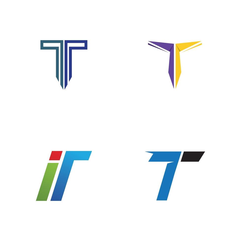 vetor de logotipo e símbolo t