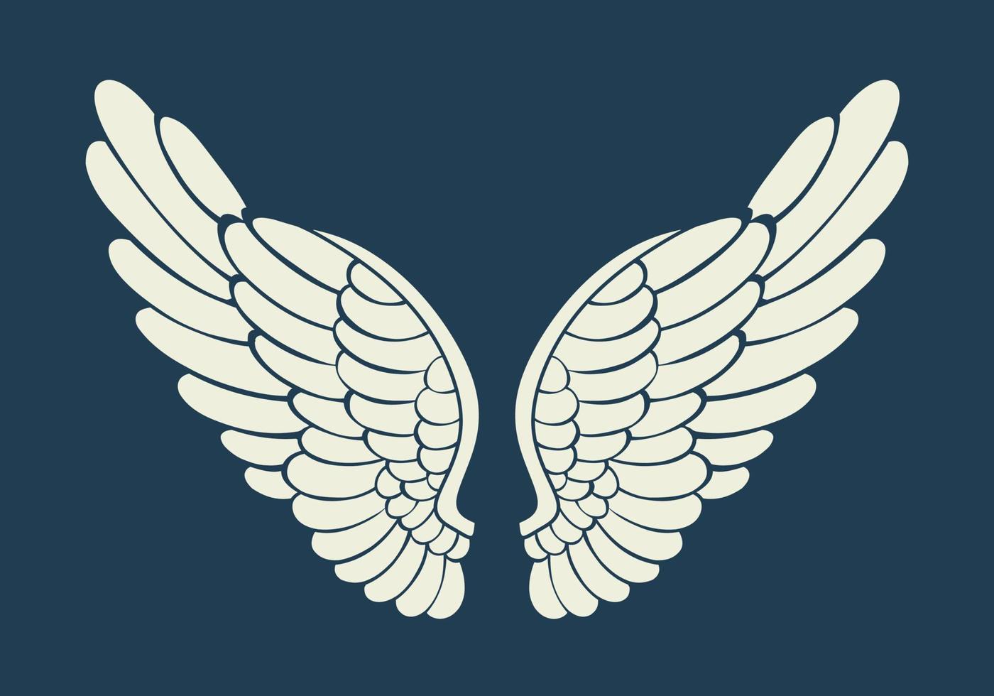 ícone de logotipo de vetor asas de anjo branco