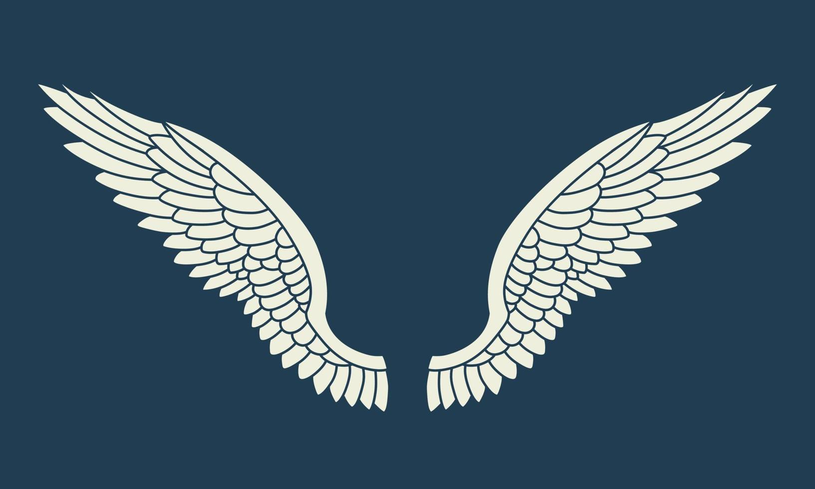 ícone de logotipo de vetor asas de anjo branco