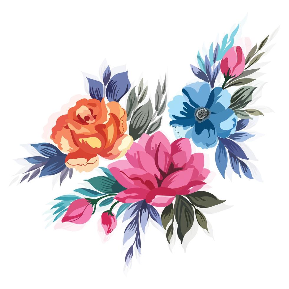 moderno Casamento aniversário decorativo floral cartão Projeto vetor