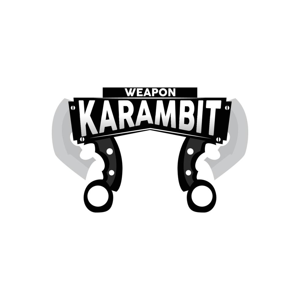 kerambit logotipo, Indonésia brigando arma vetor, ninja brigando ferramenta simples projeto, modelo ilustração símbolo ícone vetor