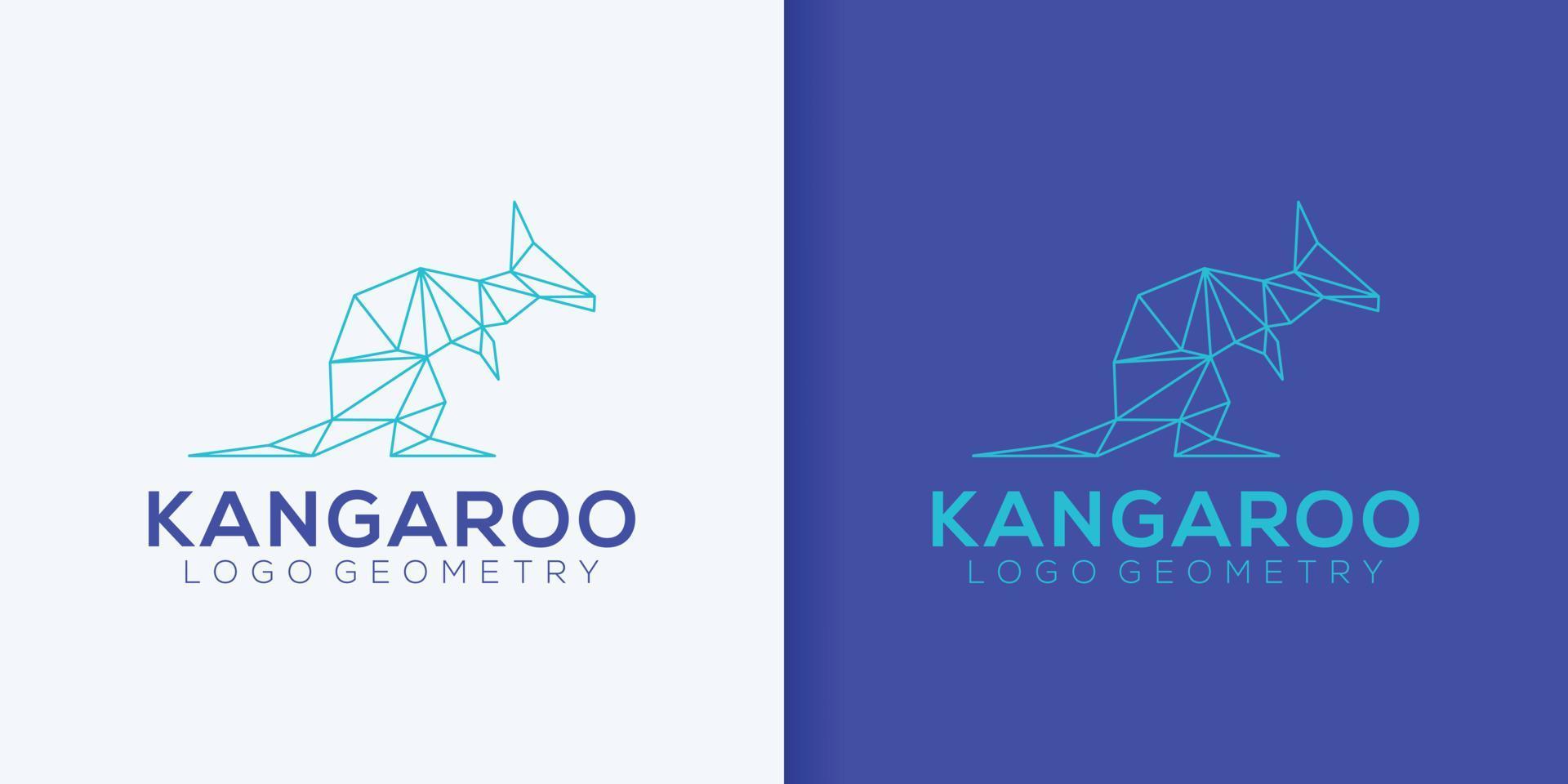 canguru logotipo Projeto ícone vetor. canguru geometria logotipo vetor