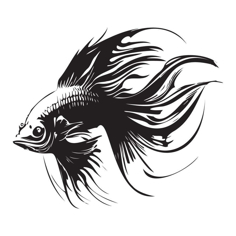 betta peixe vetor ilustração, brigando peixe logotipo Projeto