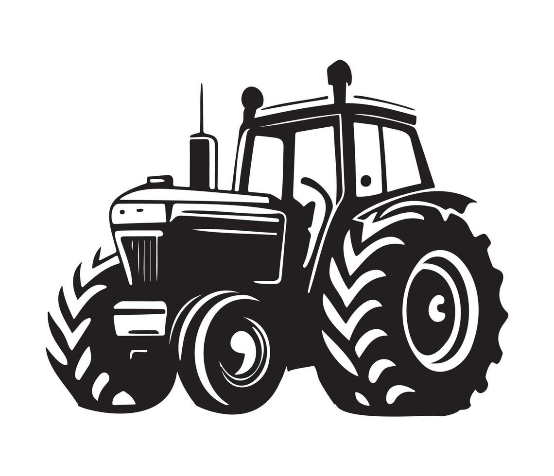 moderno Fazenda trator agrícola maquinaria ilustração vetor