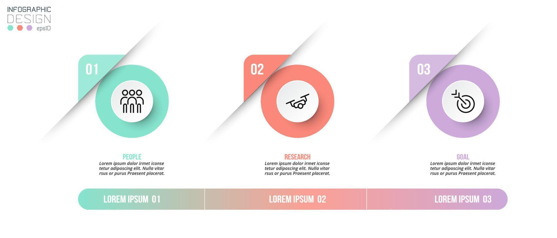 modelo de infográfico de negócios de gráfico de linha do tempo. vetor