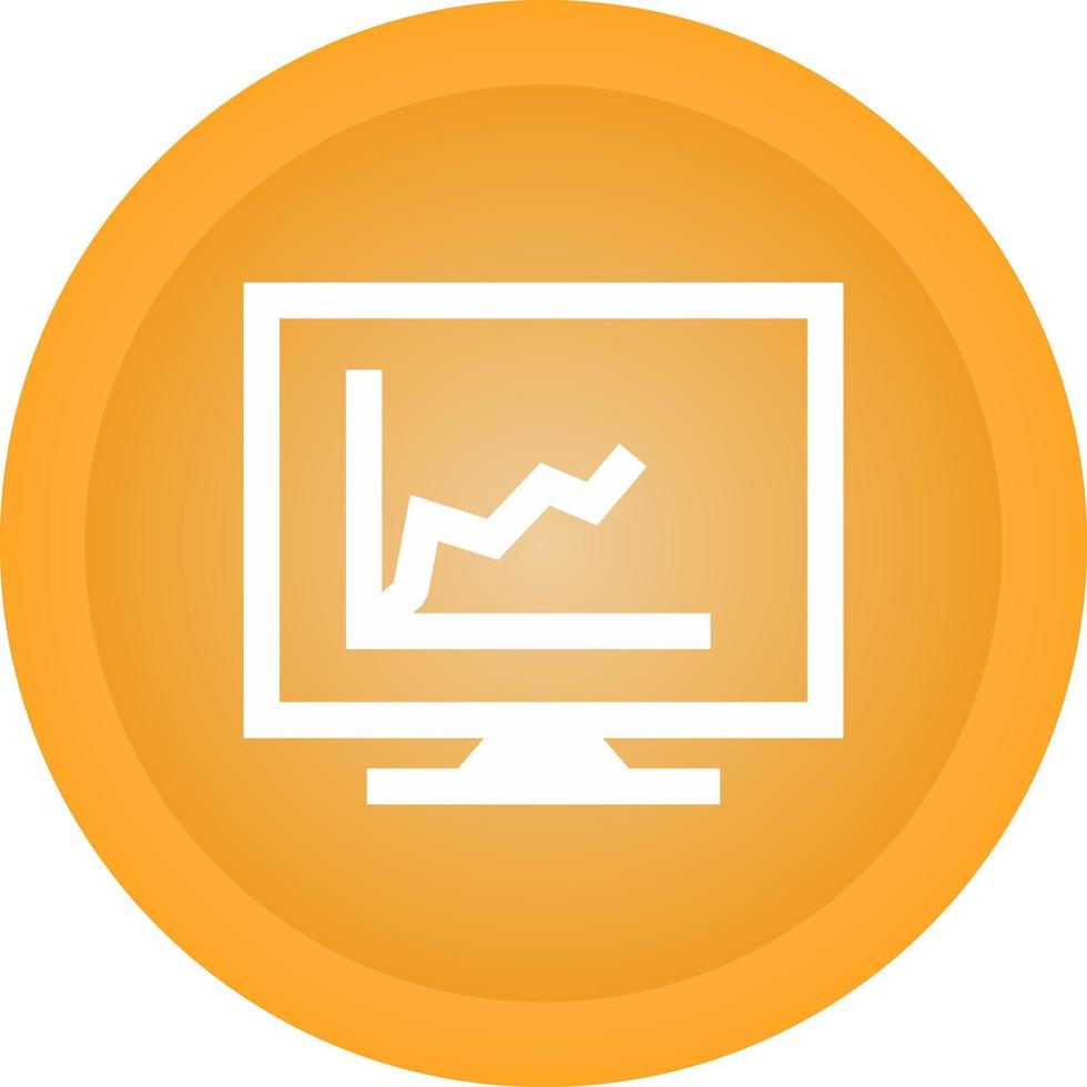 diagrama no ícone de vetor de tela