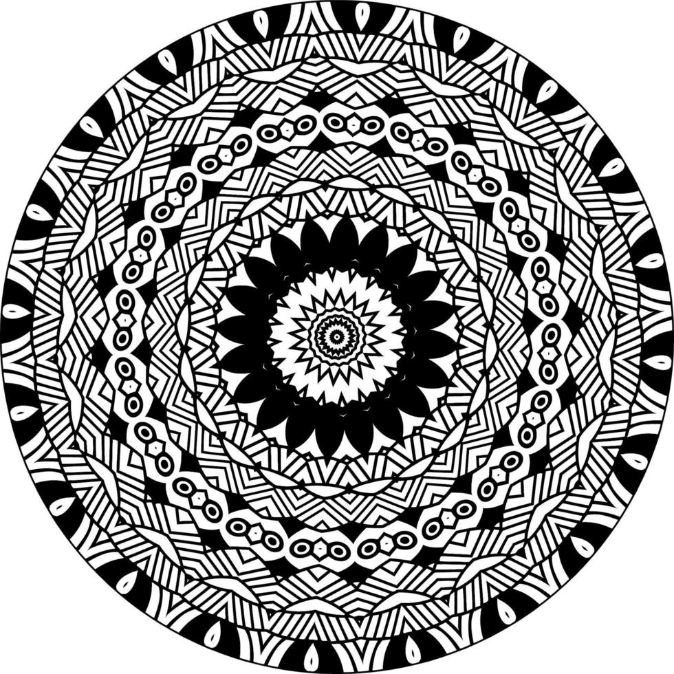 fácil circular padronizar dentro Formato do mandala para hena, mehndi, tatuagem, decoração. decorativo enfeite dentro étnico oriental estilo. vetor