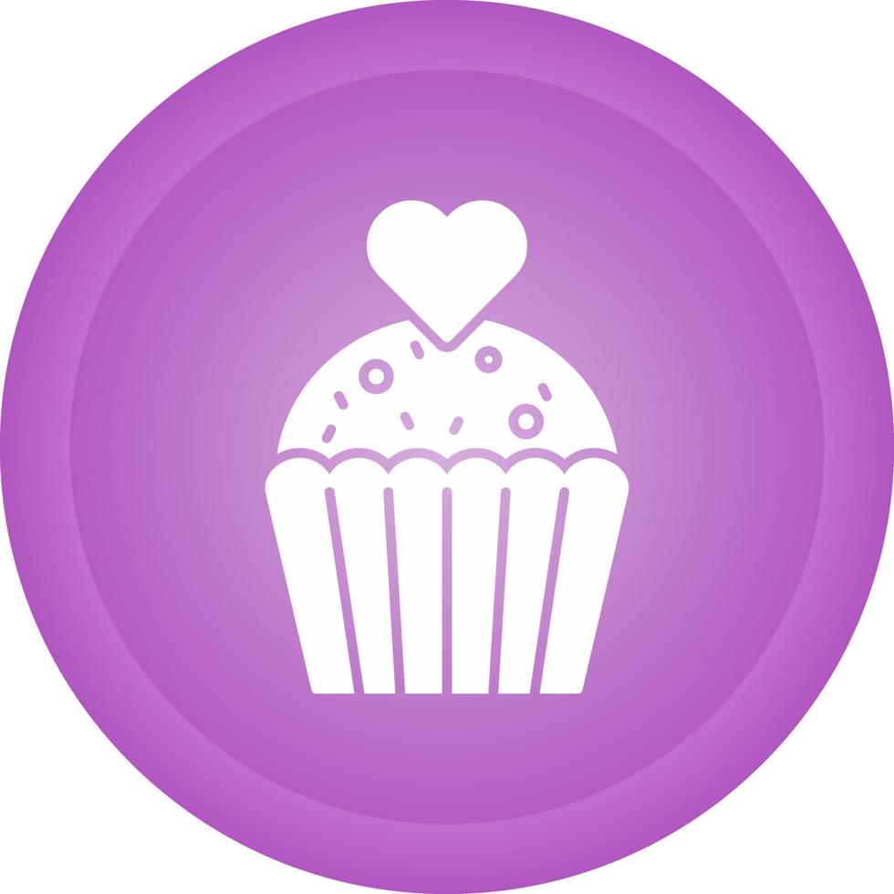 ícone de vetor de cupcake