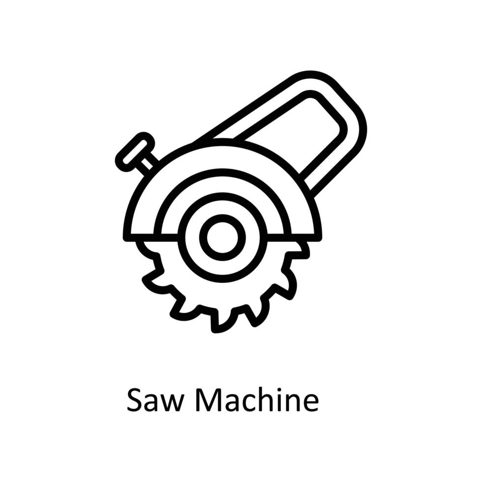 Serra máquina vetor esboço ícones. simples estoque ilustração estoque