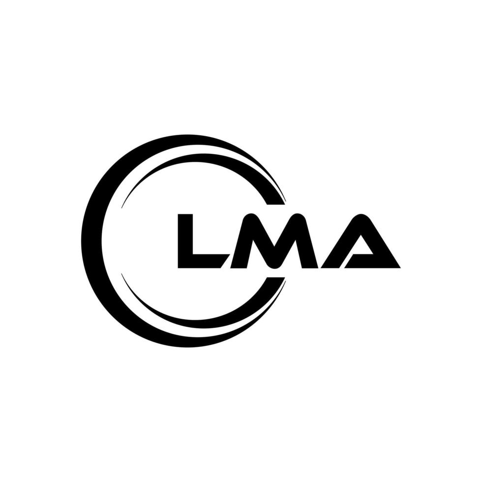 lma carta logotipo Projeto dentro ilustração. vetor logotipo, caligrafia desenhos para logotipo, poster, convite, etc.