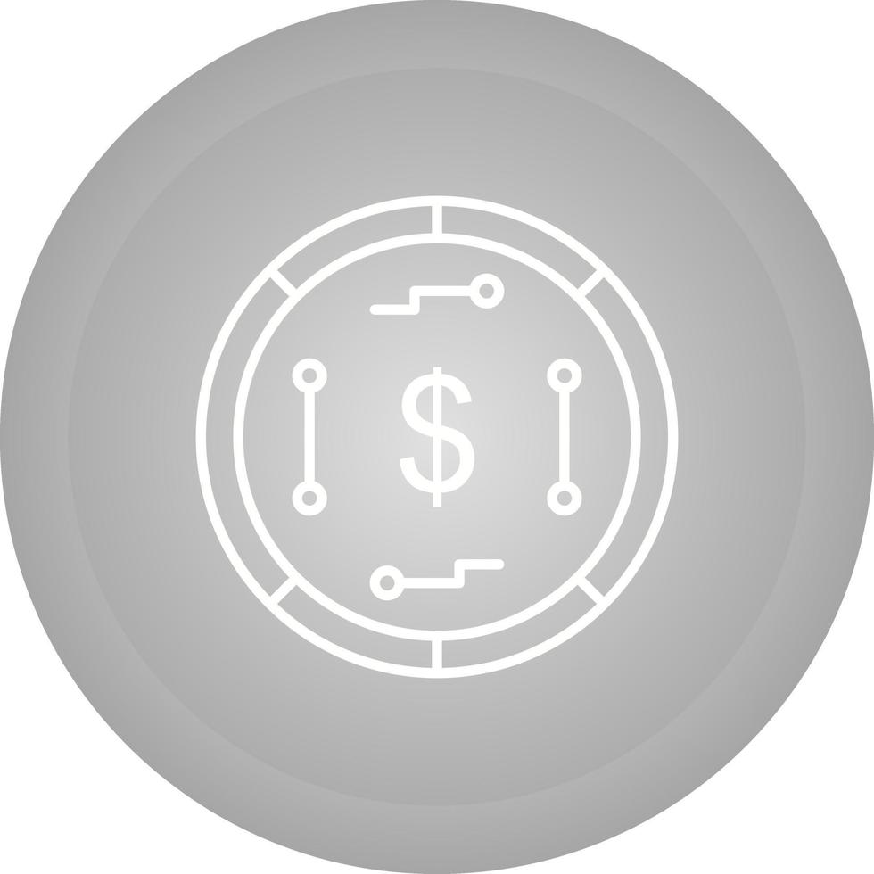 ícone de vetor de moeda digital
