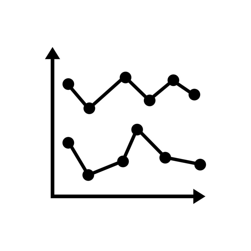 conjunto de vetores de ícone de gráfico. coleção de sinais de ilustração de análise. símbolo de análise ou logotipo.