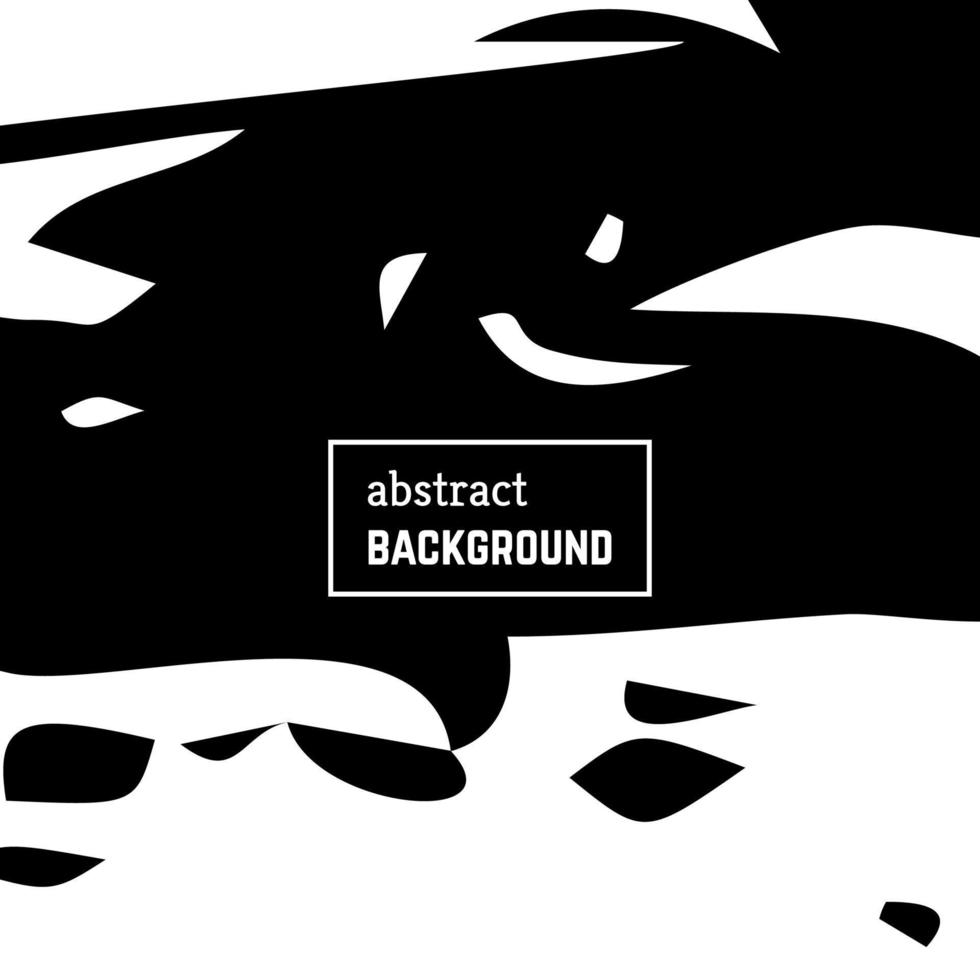 fundo desenhado à mão com pinceladas abstratas. design mínimo de banner preto e branco. ilustração vetorial vetor