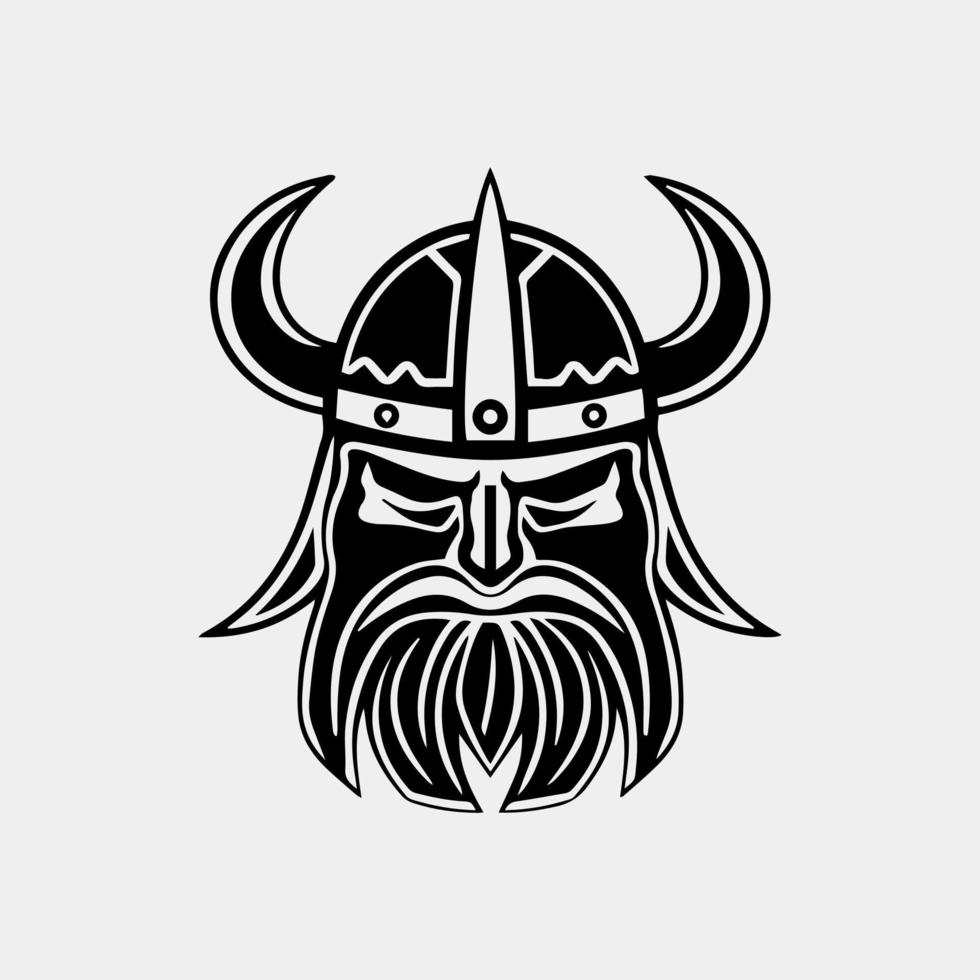 antigo viking cabeça para mascote. vetor Projeto