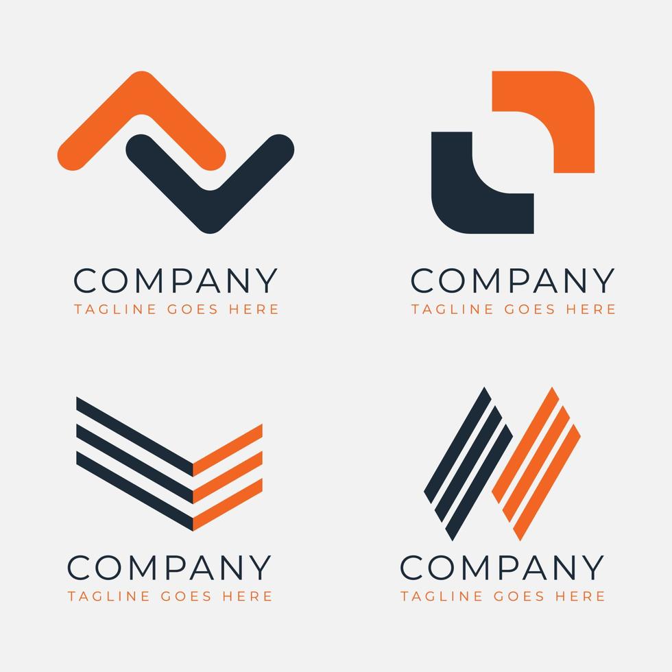 livre vetor companhia logotipo conjunto Projeto Ideias