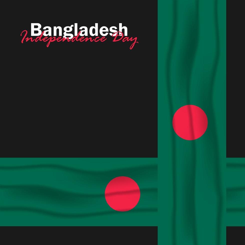 vetor do dia da independência com bandeiras de Bangladesh.