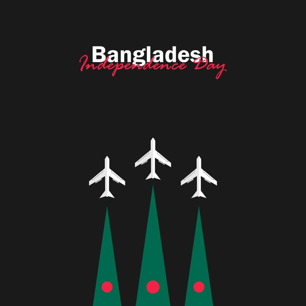 vetor do dia da independência com bandeiras de Bangladesh.