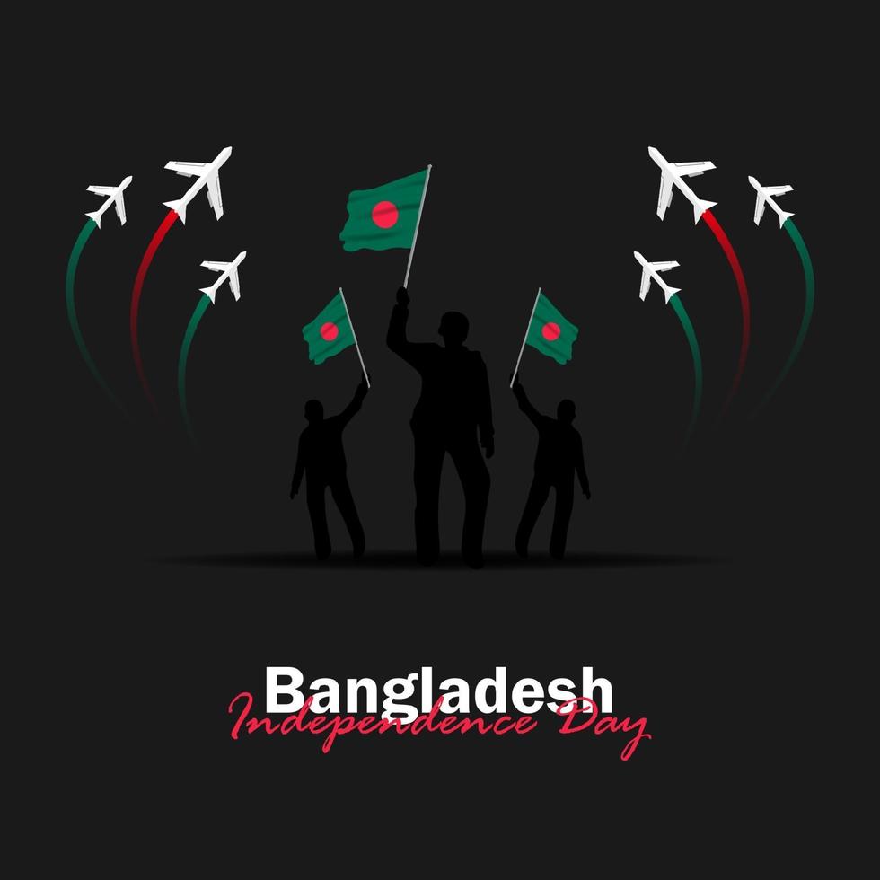 celebração do dia nacional de Bangladesh em 26 de março vetor