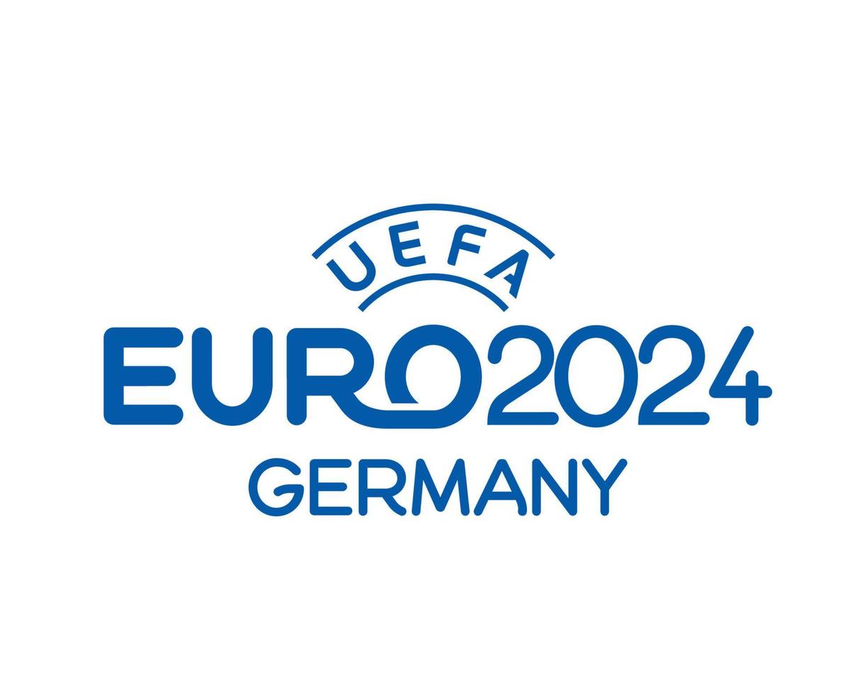 euro 2024 Alemanha logotipo oficial símbolo nome azul europeu futebol final Projeto ilustração vetor