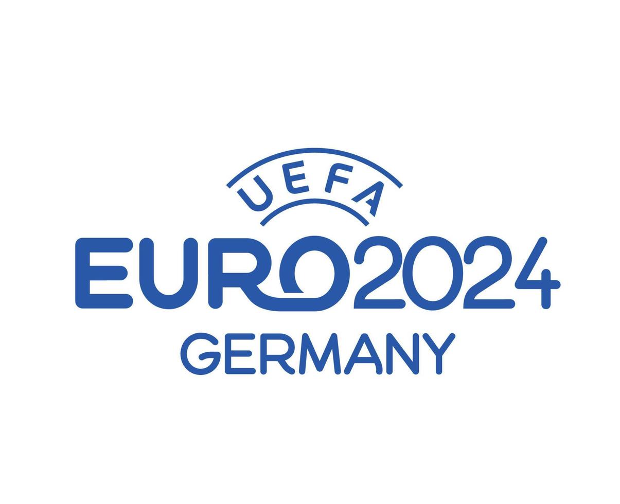 euro 2024 Alemanha símbolo logotipo oficial nome azul europeu futebol final Projeto ilustração vetor