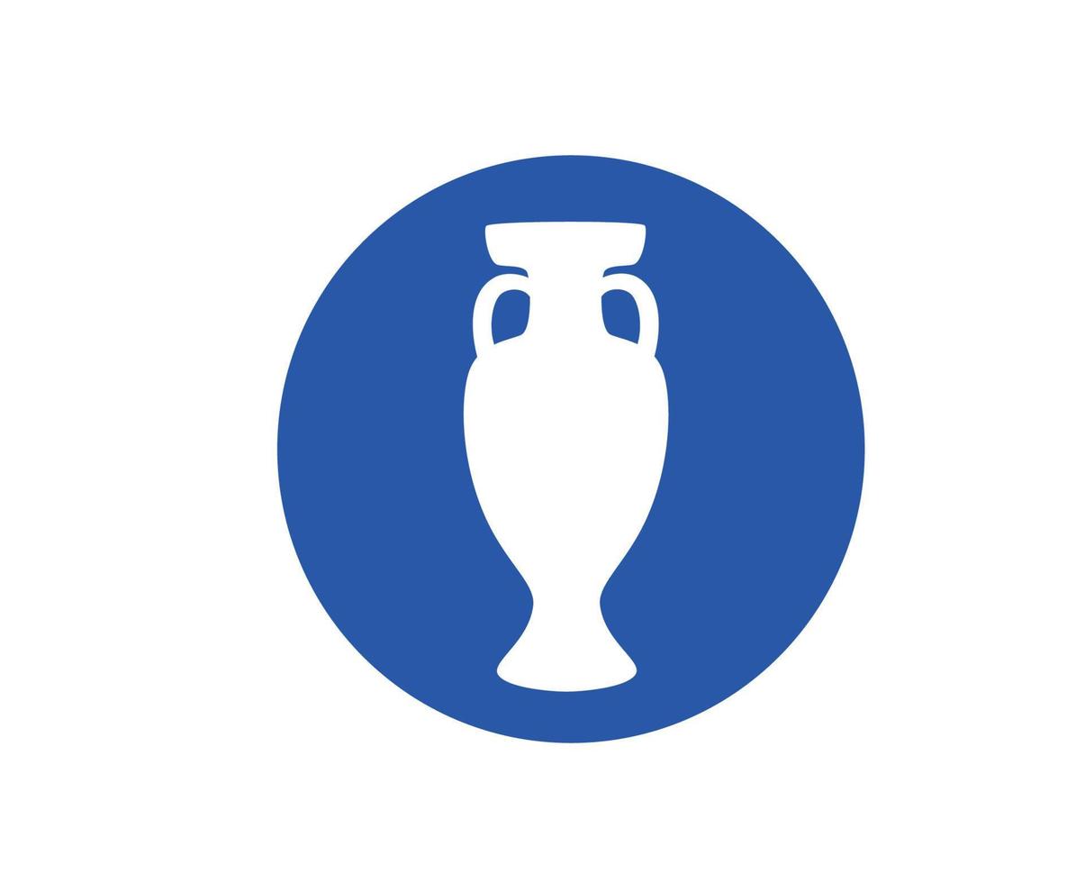 euro 2024 Alemanha troféu oficial logotipo símbolo europeu futebol final Projeto vetor ilustração azul