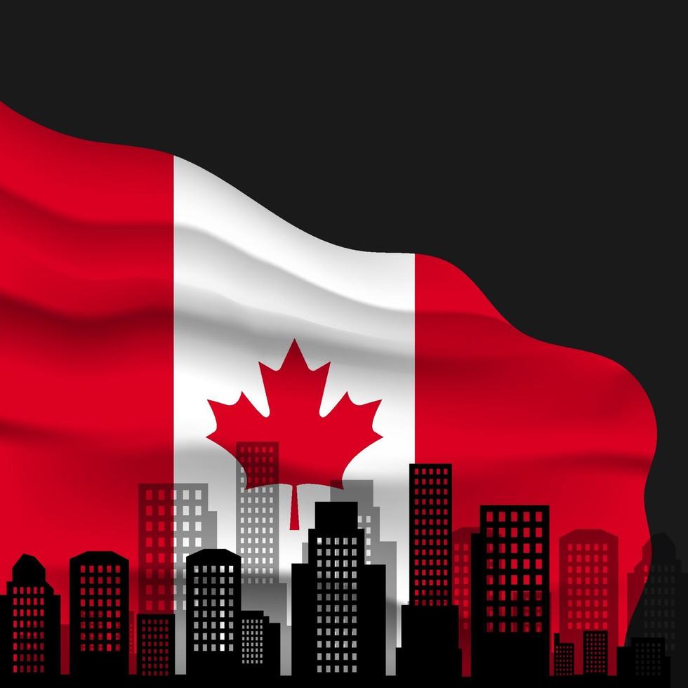 feliz dia do Canadá, dia da independência do Canadá. ilustração vetorial vetor