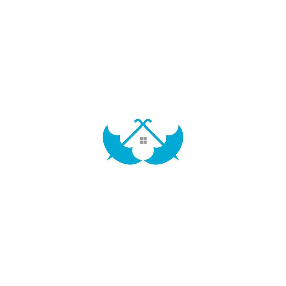 guarda-chuva casa empréstimo logotipo Projeto vetor