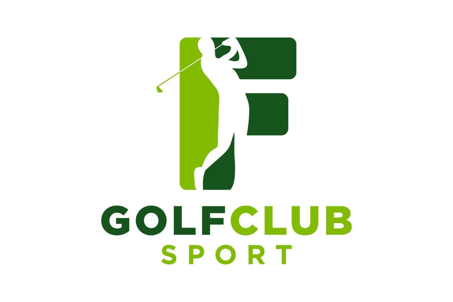 vetor iniciais carta f com golfe criativo geométrico moderno logotipo Projeto.