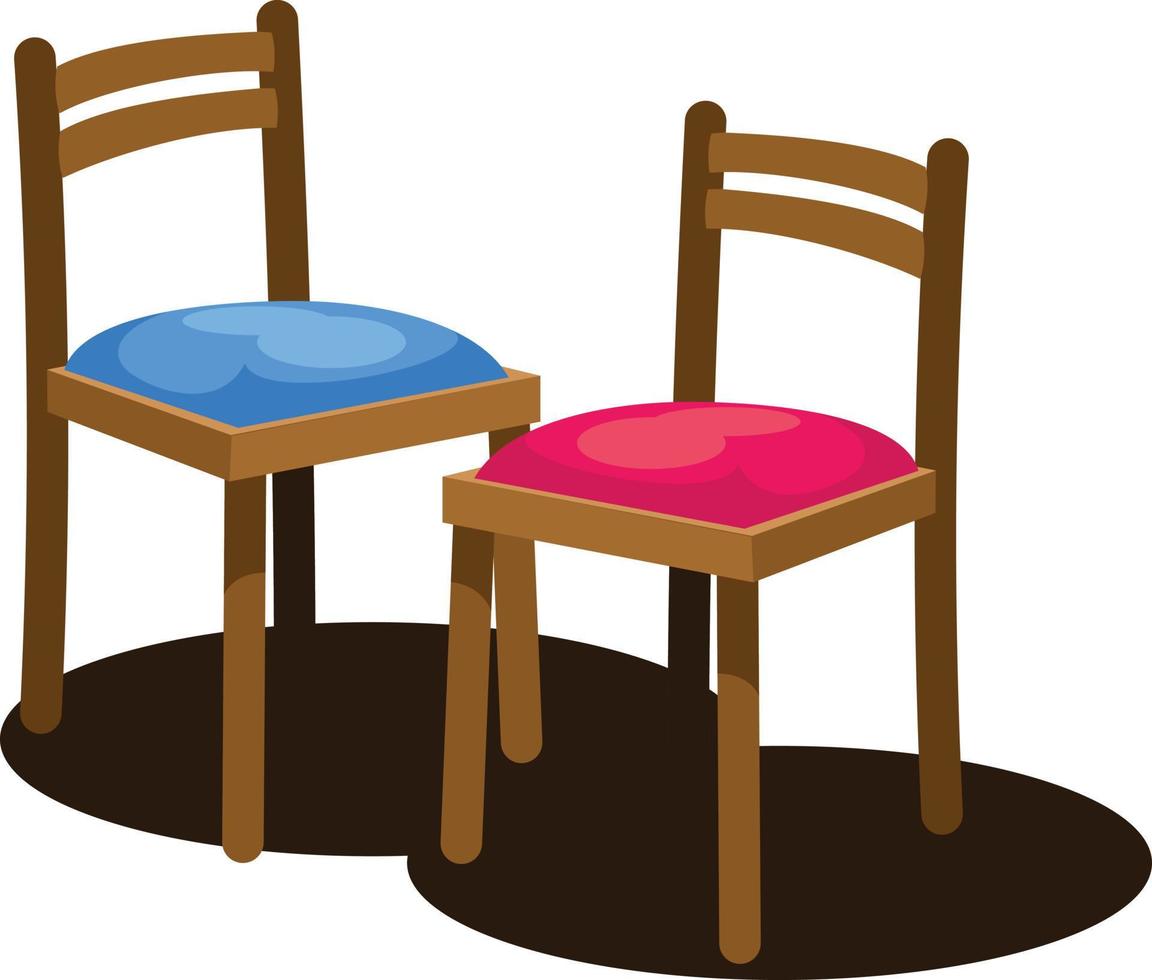 3d vetor imagem do dois cadeiras