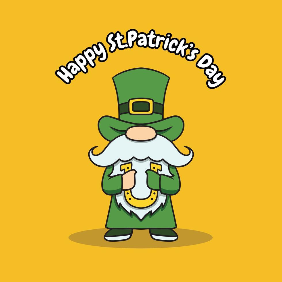 gnomo st patricks ilustração vetor