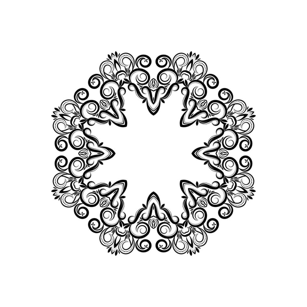 Mandala decorativa étnica com fundo isolado vetor