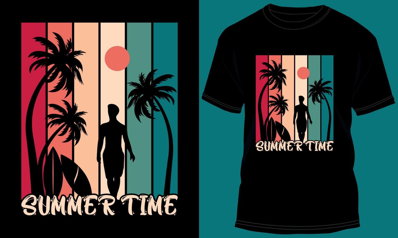 verão Tempo camiseta Projeto vetor