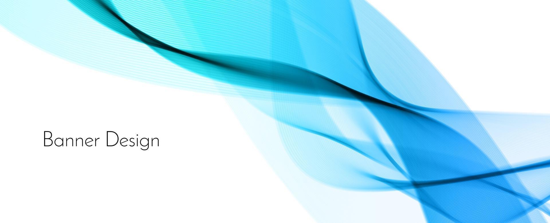 fundo de banner abstrato azul moderno onda vetor