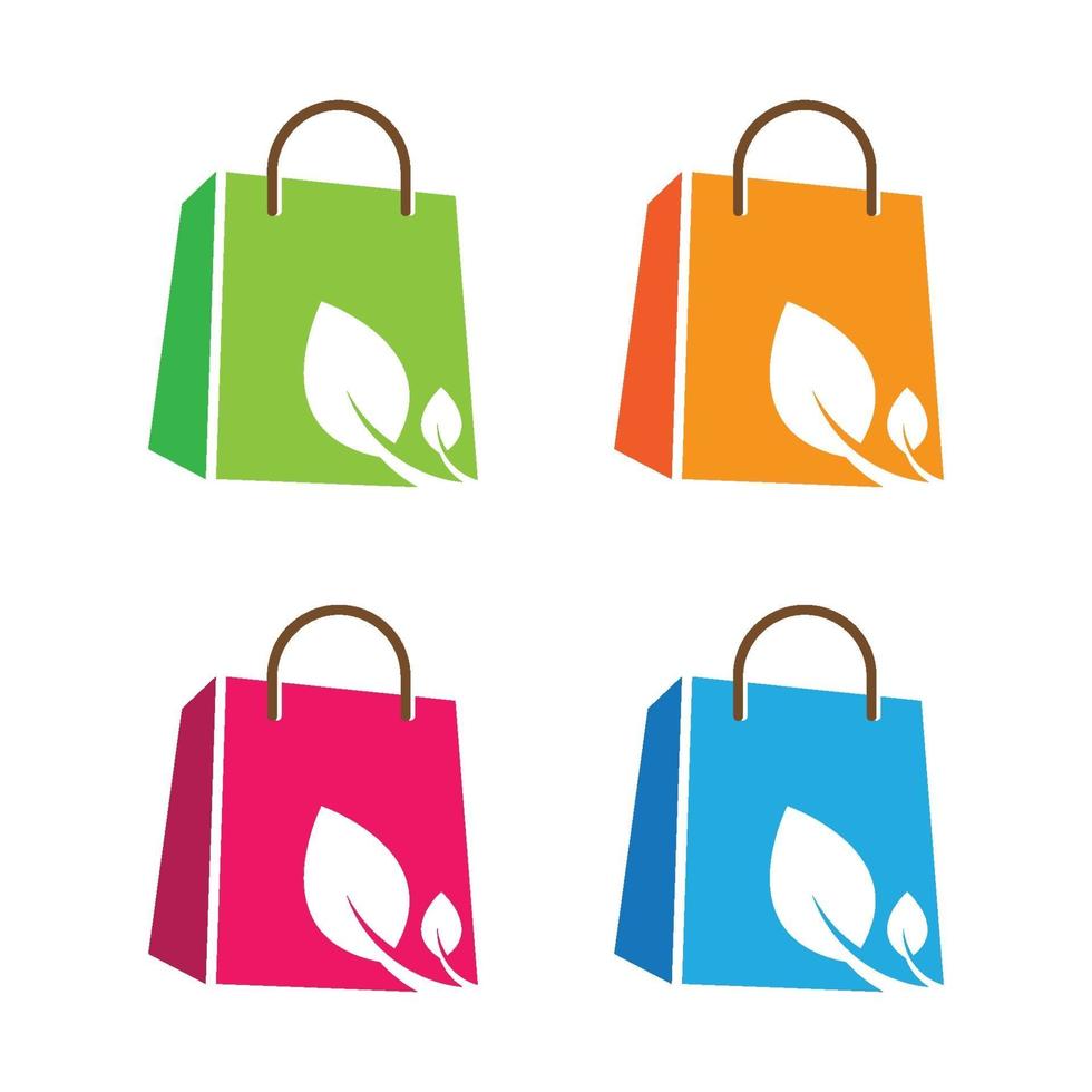 ilustração das imagens do logotipo da eco bag vetor
