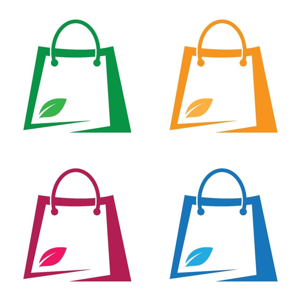 ilustração das imagens do logotipo da eco bag vetor