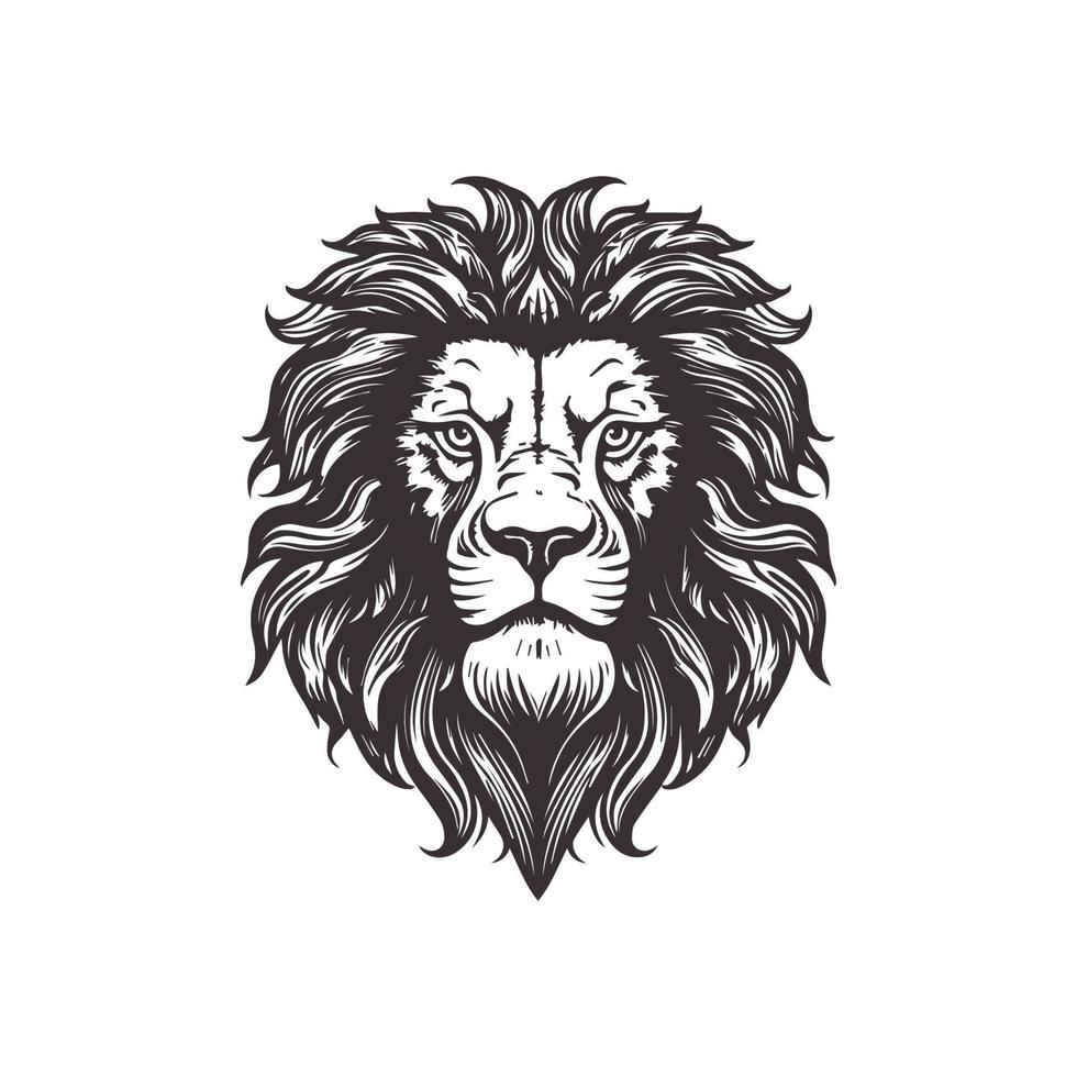 abstrato leão cabeça logotipo Projeto com linha arte gráfico estilo. vetor