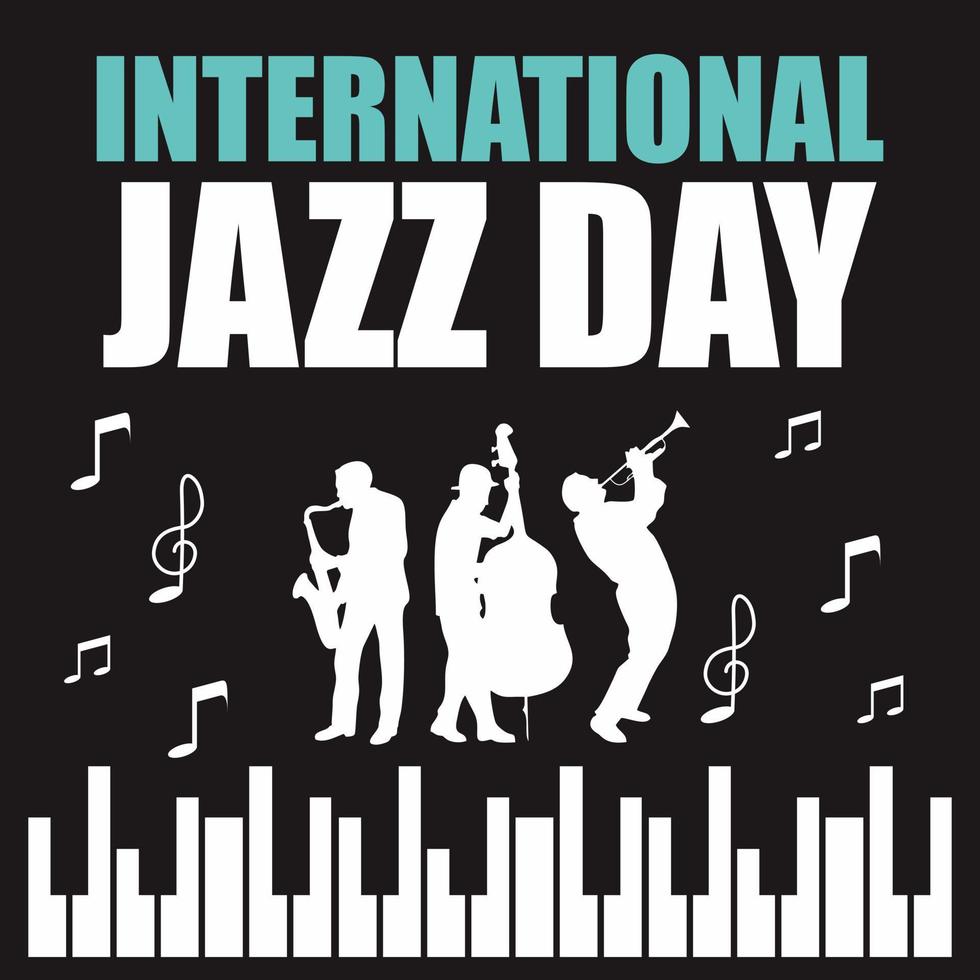 internacional jazz dia logotipo vetor modelo