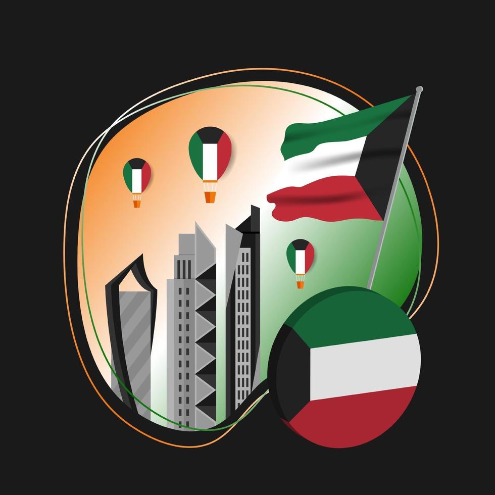 celebração do dia nacional kuwait vetor