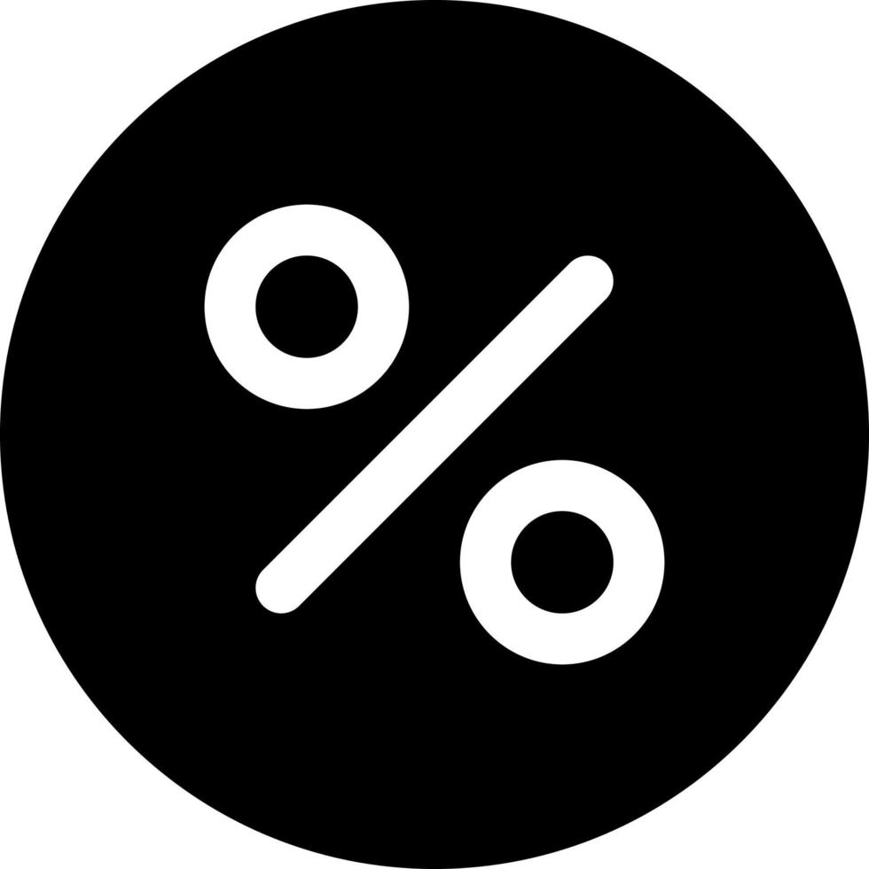 interesse taxa Preto glifo ui ícone. percentagem. hipoteca e empréstimo. bancário. do utilizador interface Projeto. silhueta símbolo em branco espaço. sólido pictograma para rede, móvel. isolado vetor ilustração