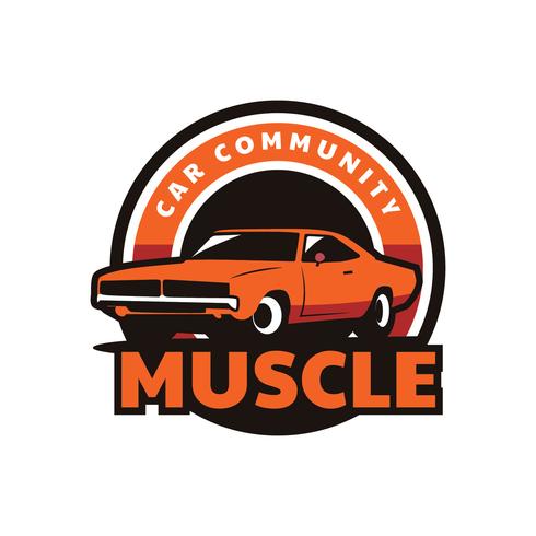 Emblema do carro do músculo vetor