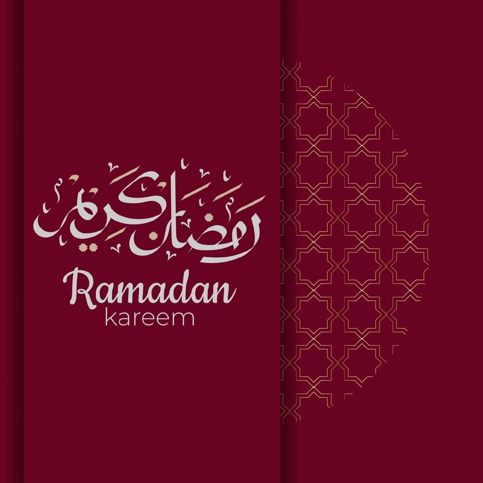 caligrafia árabe ramadan kareem com ornamentos islâmicos tradicionais. ilustração vetorial vetor