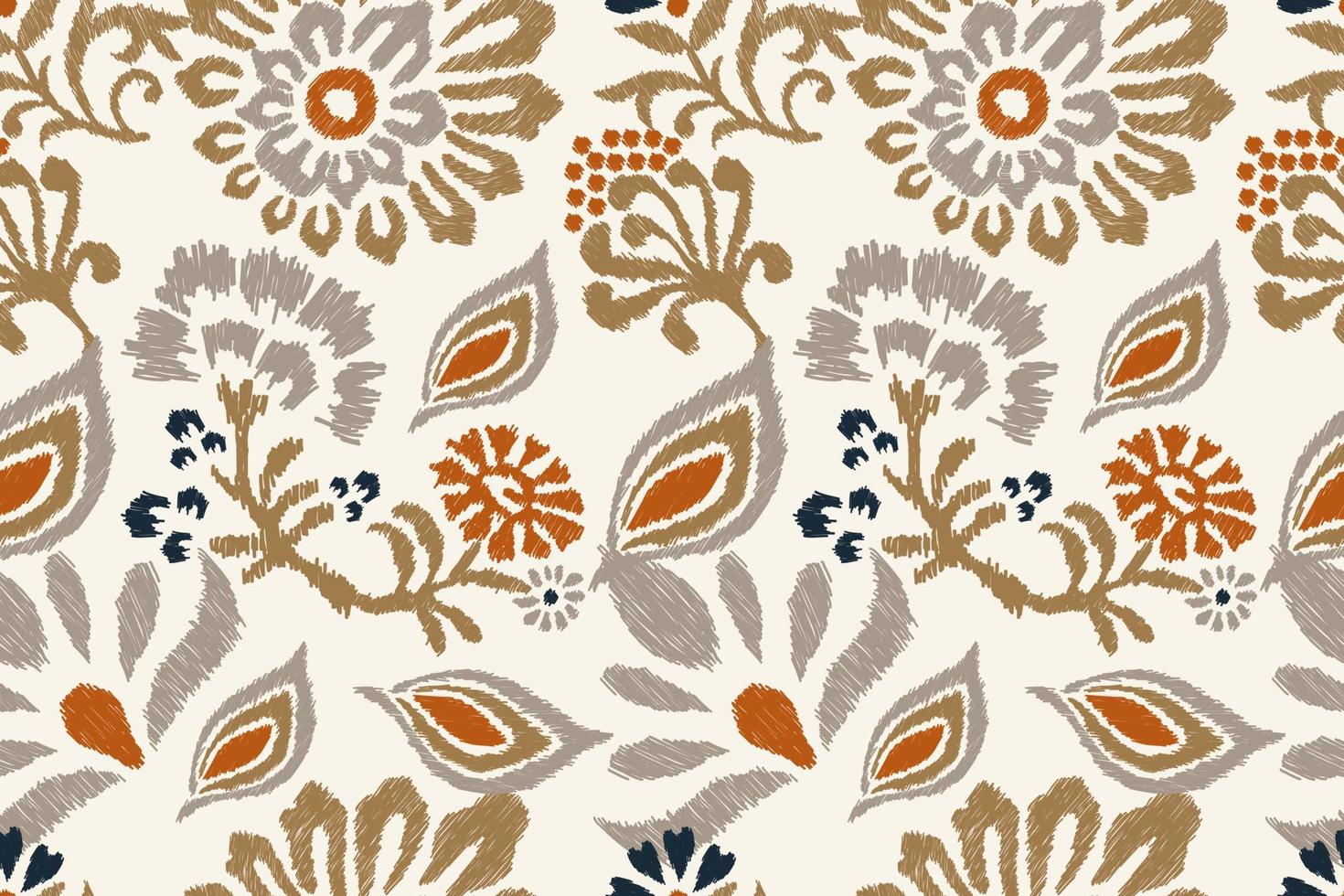 ikat floral paisley bordado em branco plano de fundo.ikat étnico oriental desatado padronizar tradicional.asteca estilo abstrato vetor ilustração.design para textura,tecido,vestuário,embrulho,decoração.