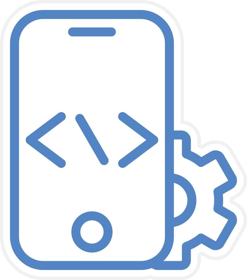 Móvel codificação vetor ícone estilo