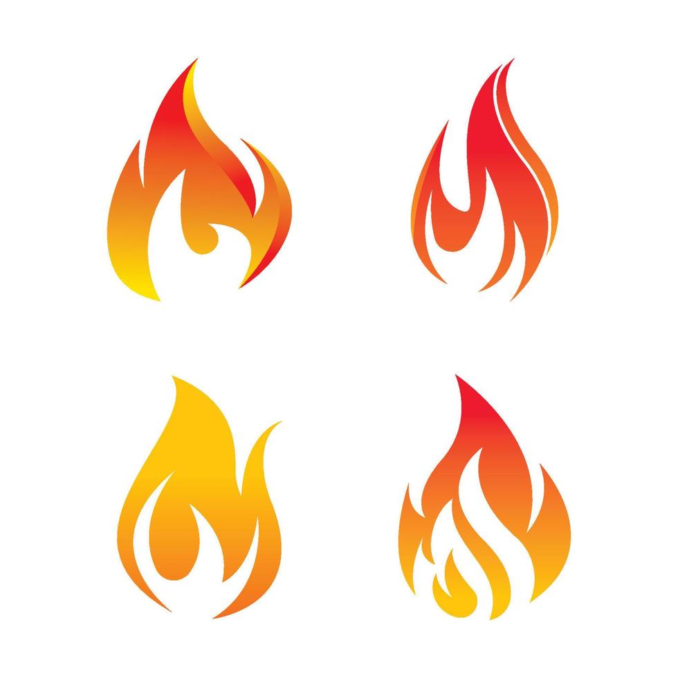 ilustração de design de logotipo de fogo e símbolo de fogo vetor