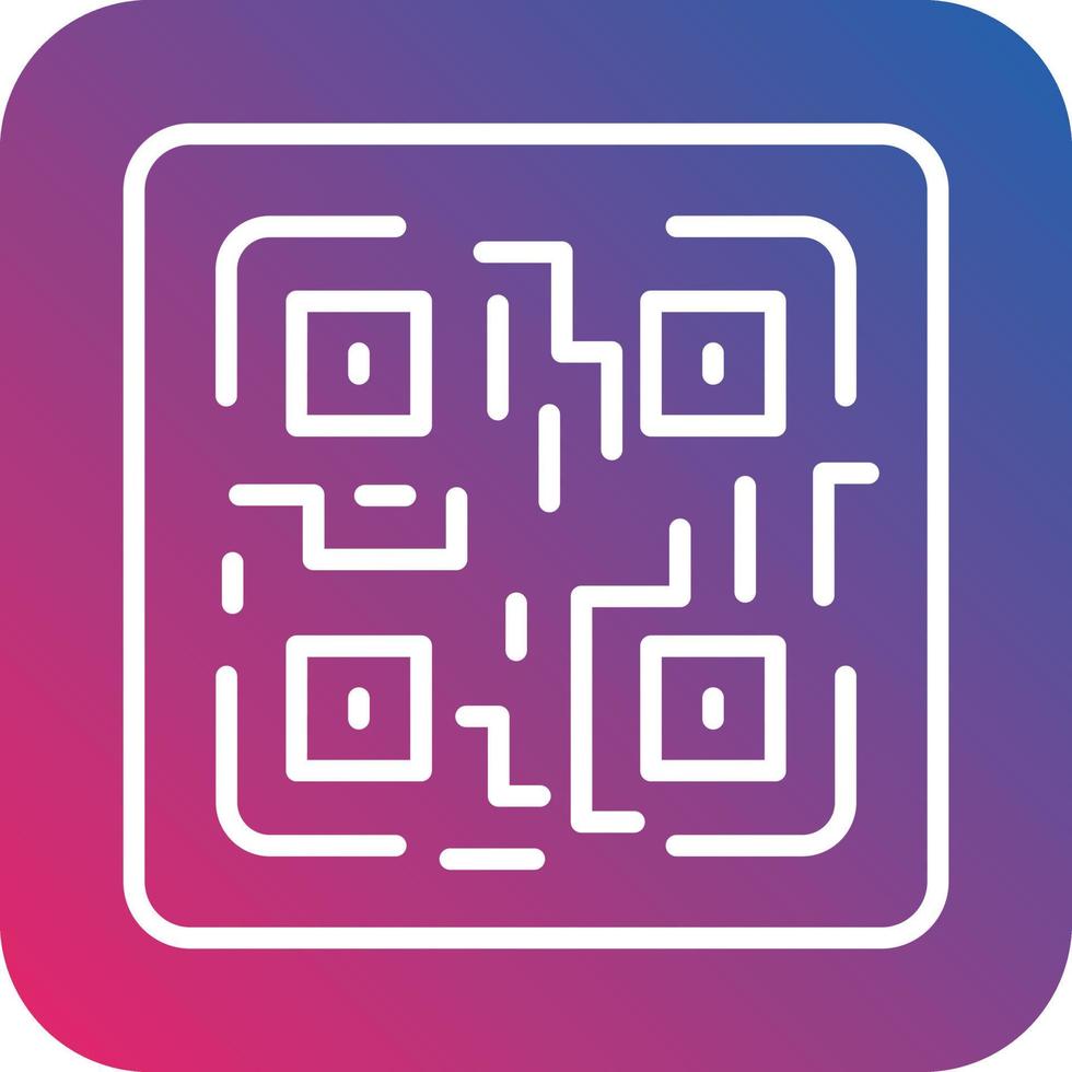 design de ícone vetorial de código qr vetor