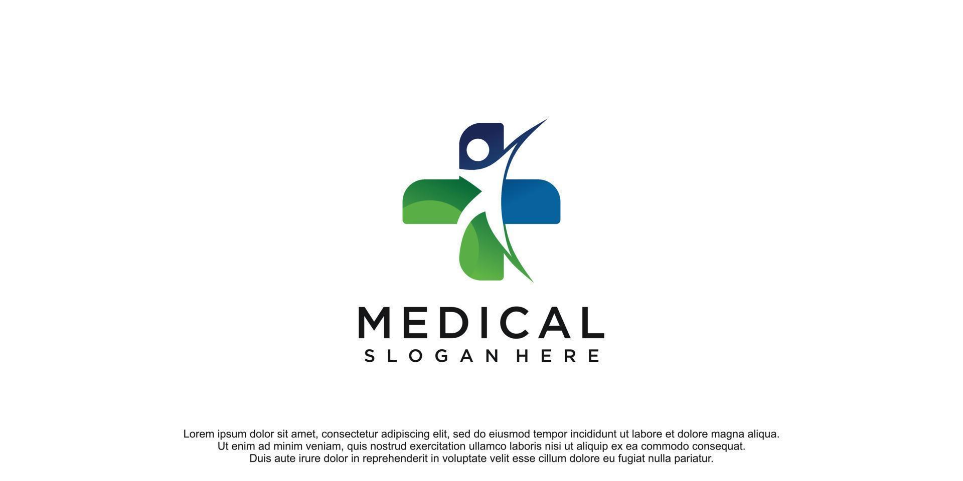 modelo de vetor de design de logotipo médico