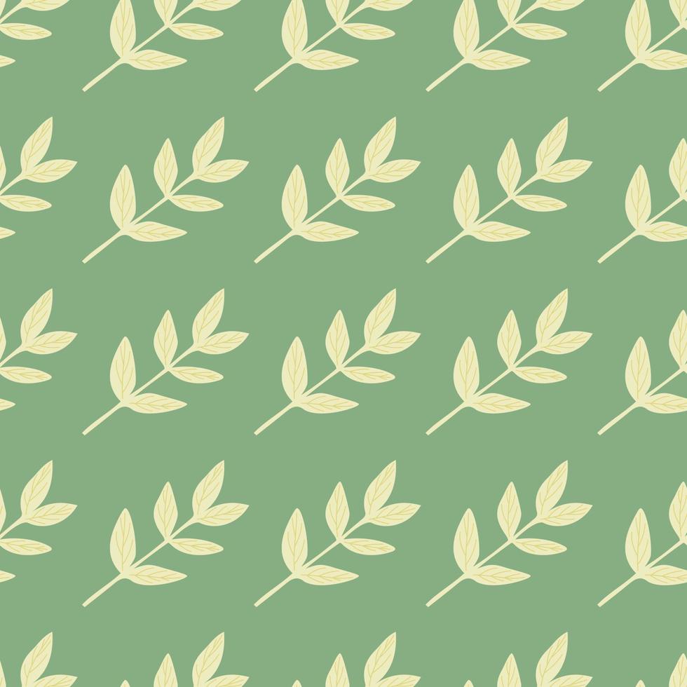 orgânico folhas desatado padronizar. decorativo floresta folha papel de parede. botânico fundo. vetor