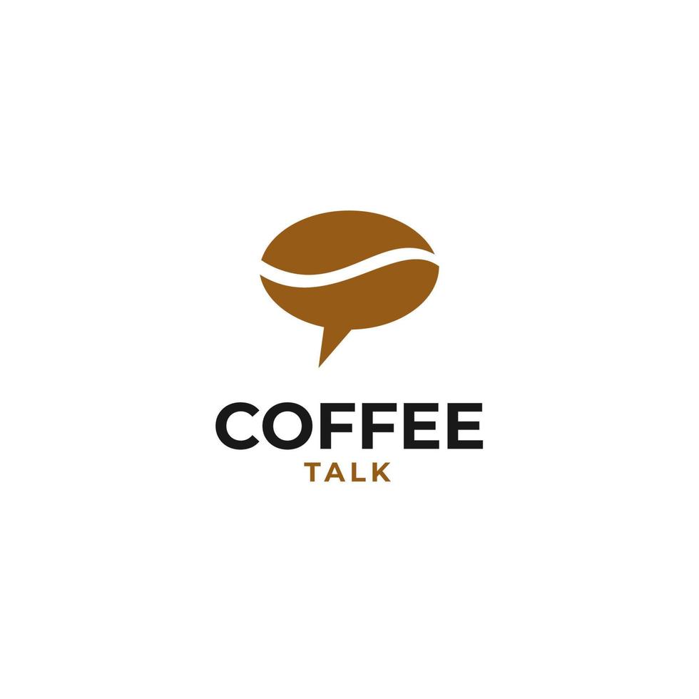 vetor café conversa logotipo Projeto conceito modelo ilustração idéia
